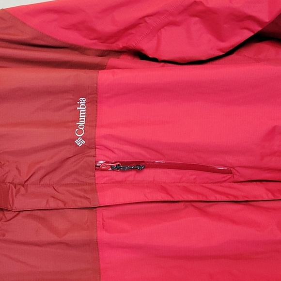 COLUMBIA Hooded Rain Coat Red 4XT - Picture 5 of 12